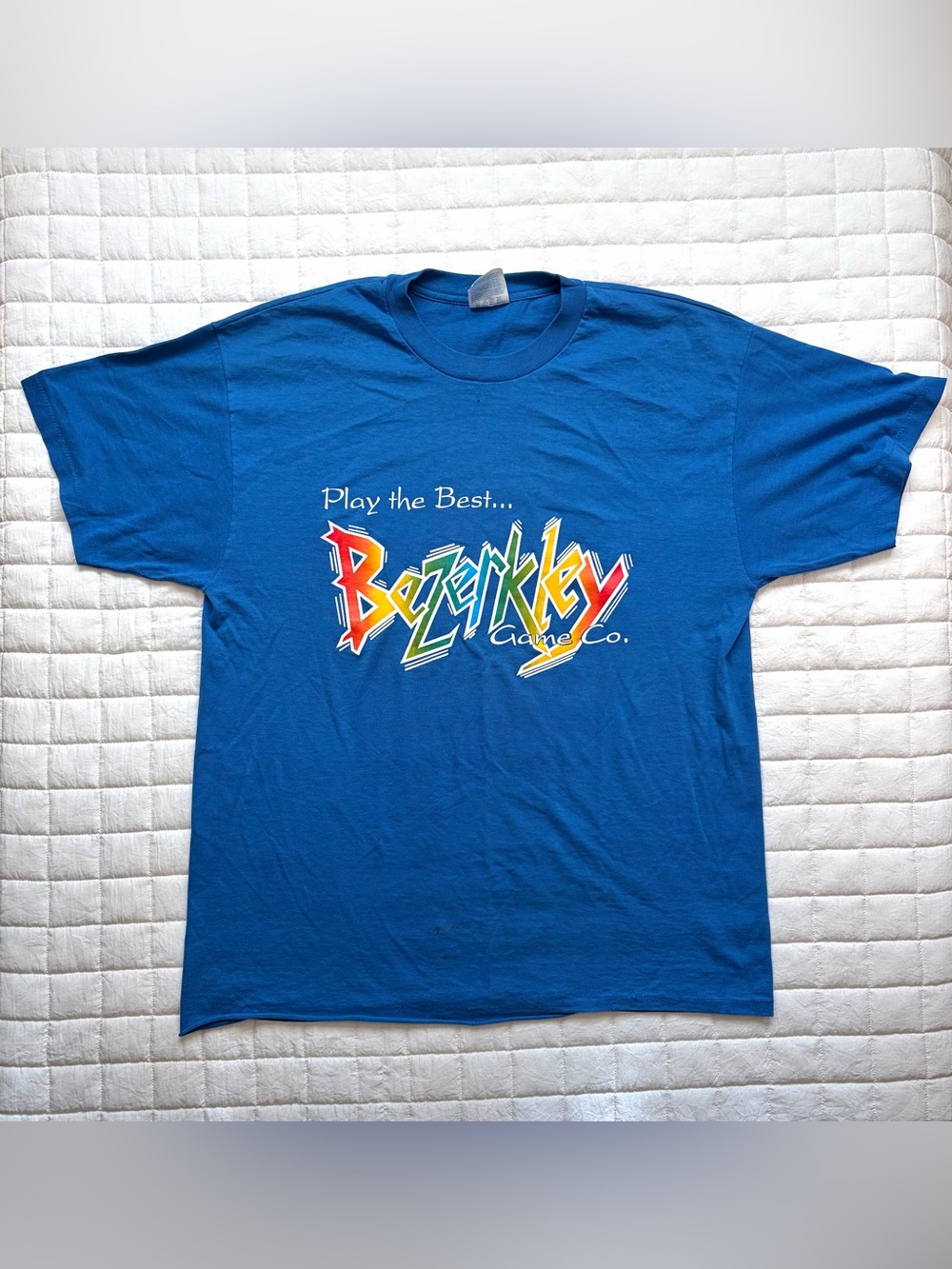 VTG Single Stitch Hanes Berkeley Game Co. Blue T-Shirt Size L
